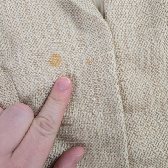 50s Vintage Adele Simpson Beige Tweed Blazer Sheath Classic Dress Set Size 2 - Picture 15 of 16